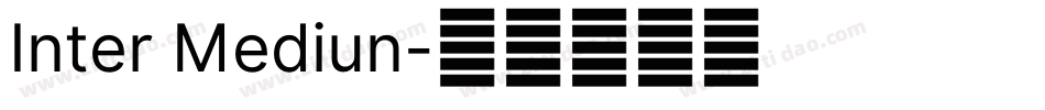 Inter Mediun字体转换
